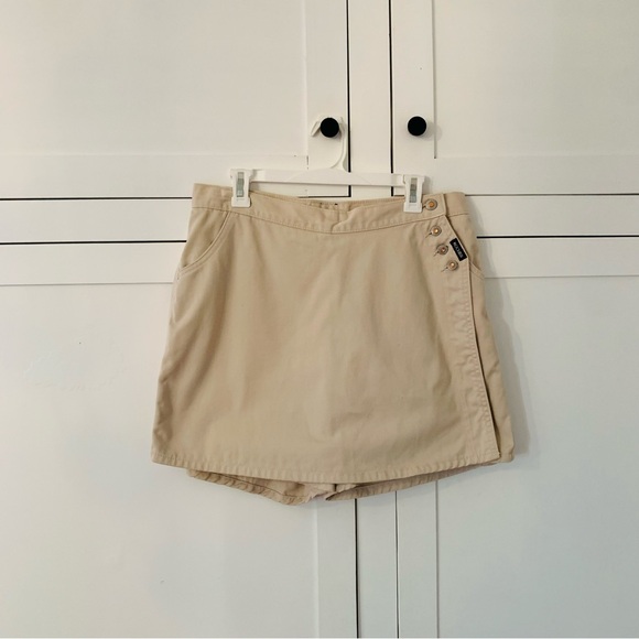 Vintage Authentic Rockies Khaki High Waist Skort Y2K Preppy Size 13 - Picture 1 of 9